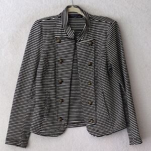 Tommy Hilfiger Women's Navy Striped Nautical Blazer Jacket Size S‎